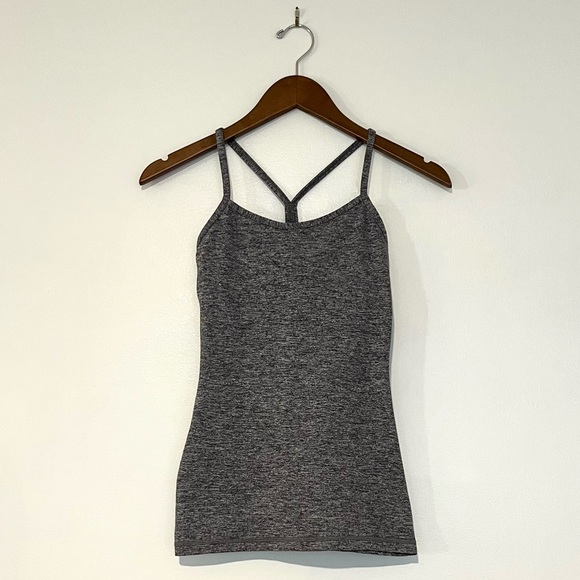 Lululemon Power Y Tank Top in Heathered Dark Gray - Picture 1 of 5